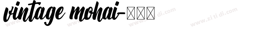vintage mohai字体转换